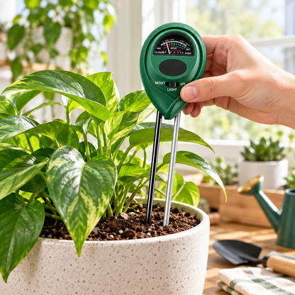 Misuratore di umidità del terreno, strumento da giardinaggio, sensore a tre vie