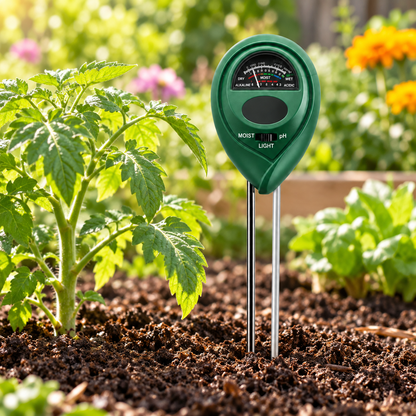 Misuratore di umidità del terreno, strumento da giardinaggio, sensore a tre vie