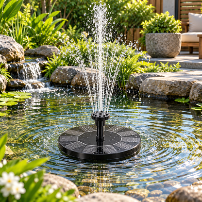 Solar Fountain Pump Floating Water Feature Outdoor Decor