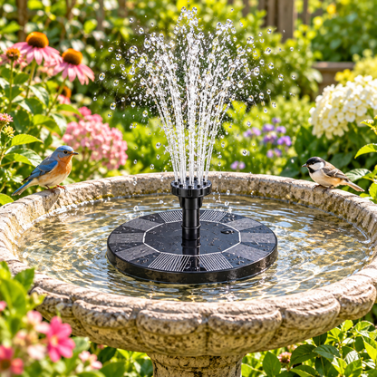 Solar Fountain Pump Floating Water Feature Outdoor Decor