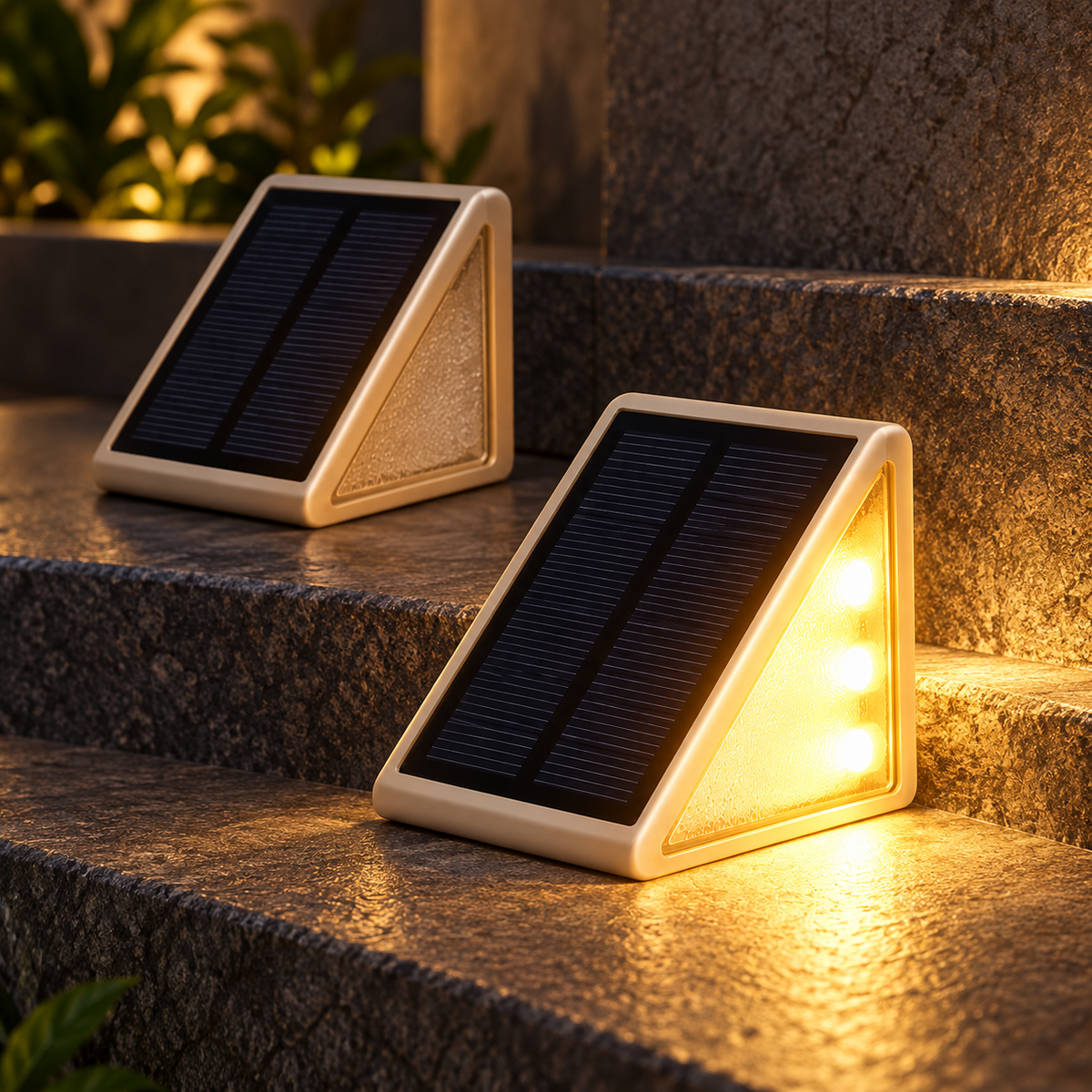 Luci solari per scale, LED per gradini e scale esterne