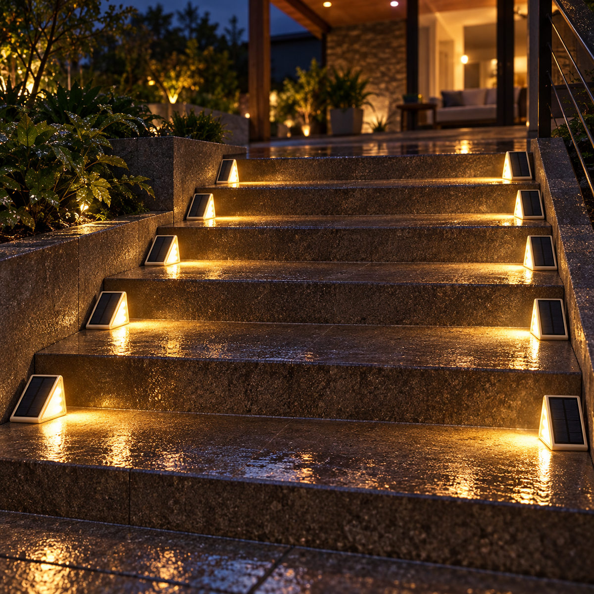 Luci solari per scale, LED per gradini e scale esterne
