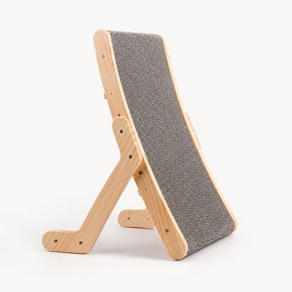 Solid Wood Cat Scratcher Ergonomic Design Pet Supplies