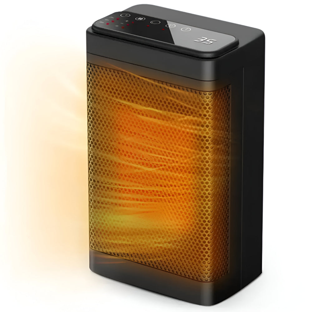Încălzitor de spațiu electric pentru interior cu termostat, temporizator și oscilare