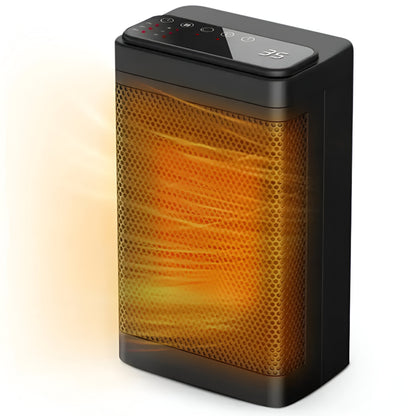 Încălzitor de spațiu electric pentru interior cu termostat, temporizator și oscilare