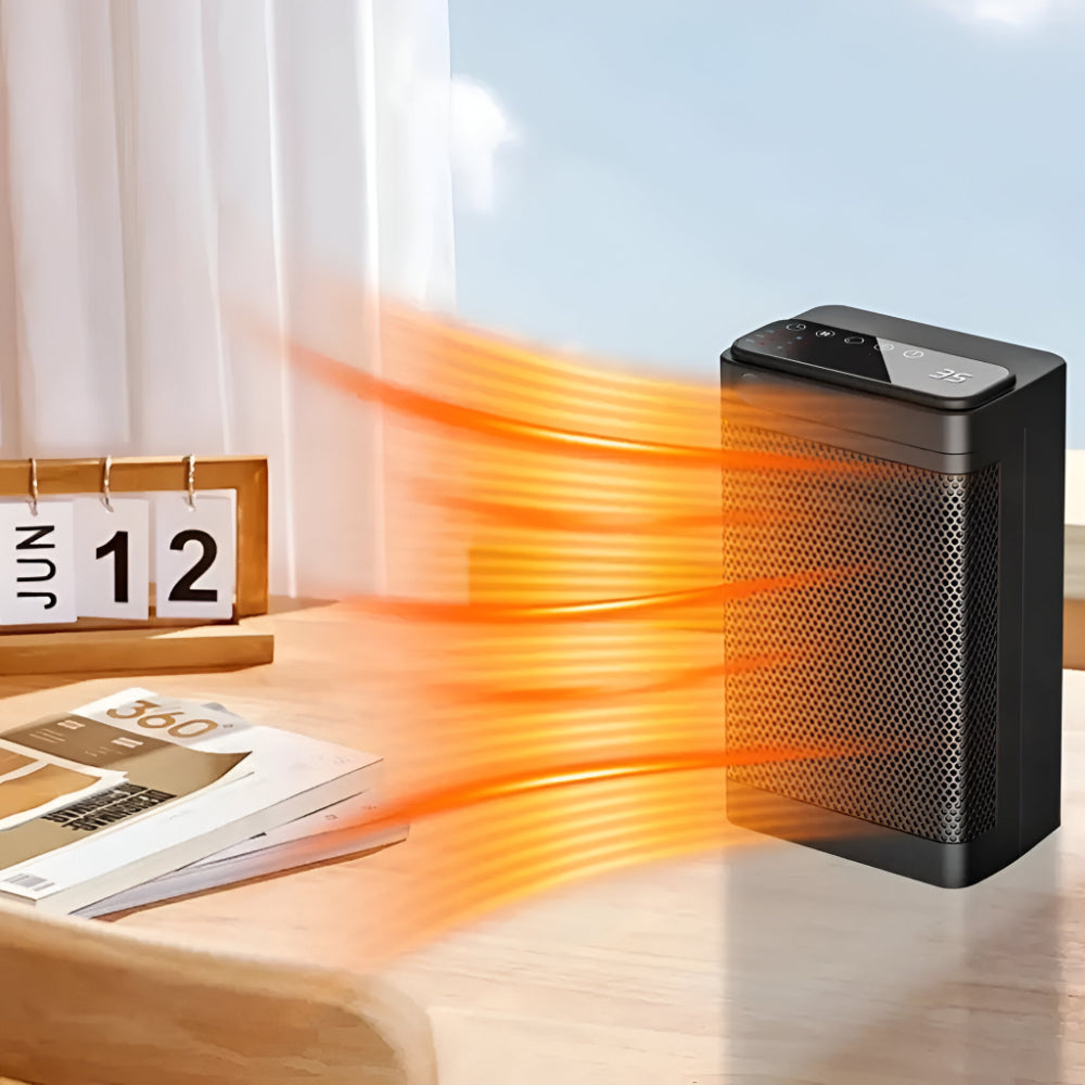 Încălzitor de spațiu electric pentru interior cu termostat, temporizator și oscilare