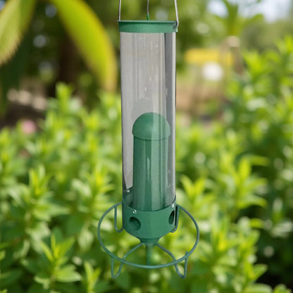 Comedero para Pájaros de Metal a Prueba de Ardillas Colgante para Exterior y Jardín en Tubo