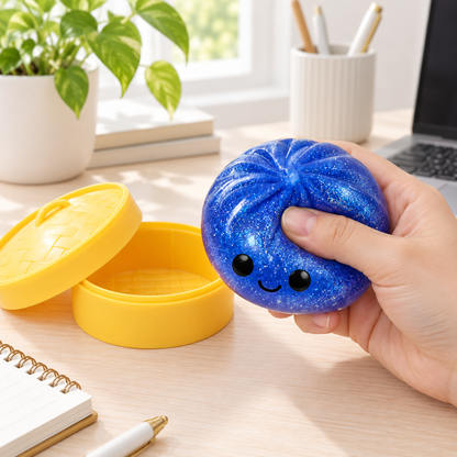 Weicher Stressball in Knödel-Form - sensorisches Fidget-Spielzeug