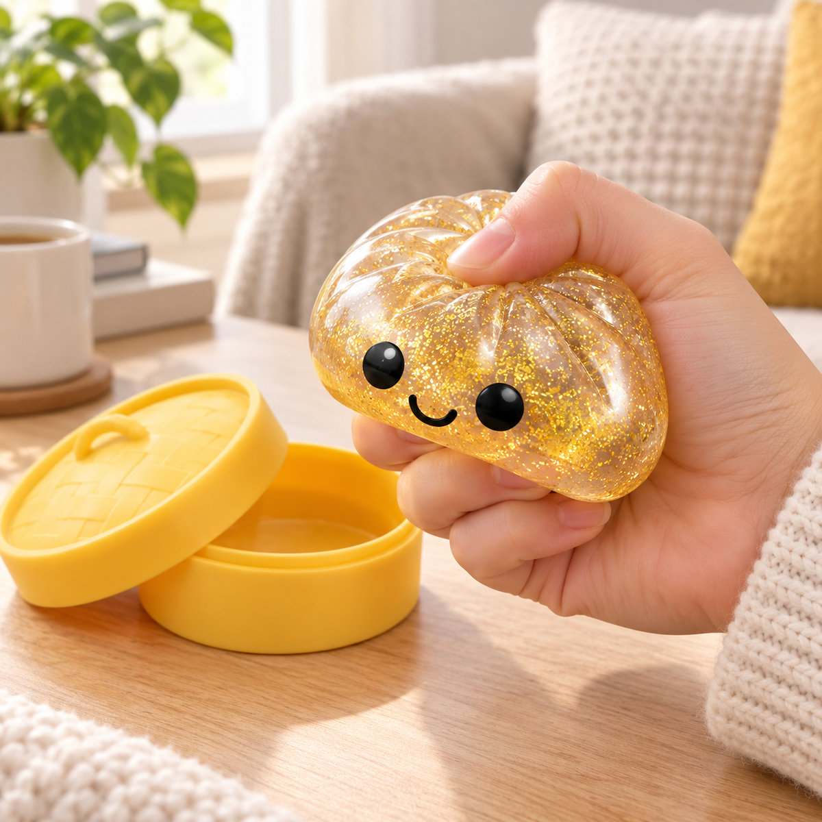 Weicher Stressball in Knödel-Form - sensorisches Fidget-Spielzeug