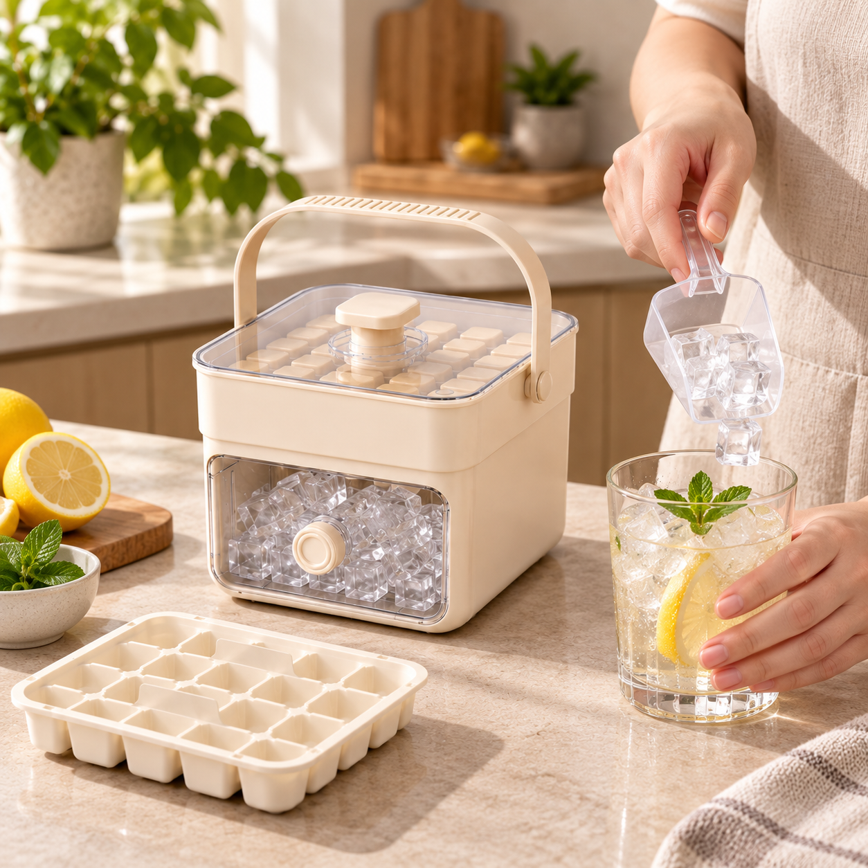 Set di vaschette antiversamento impilabili per macchina del ghiaccio