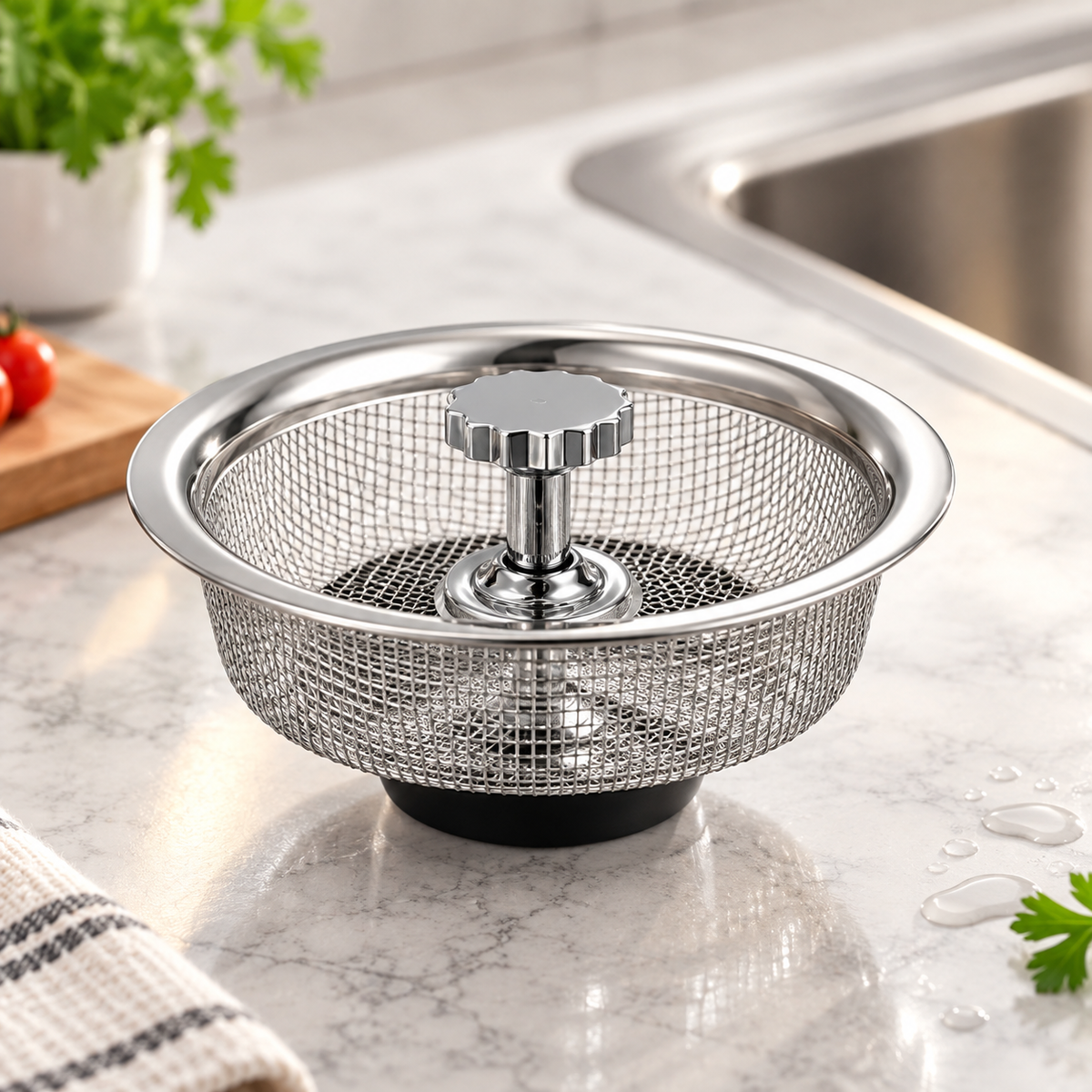 Stainless Steel Sink Strainer Kitchen Filter Drain Basket