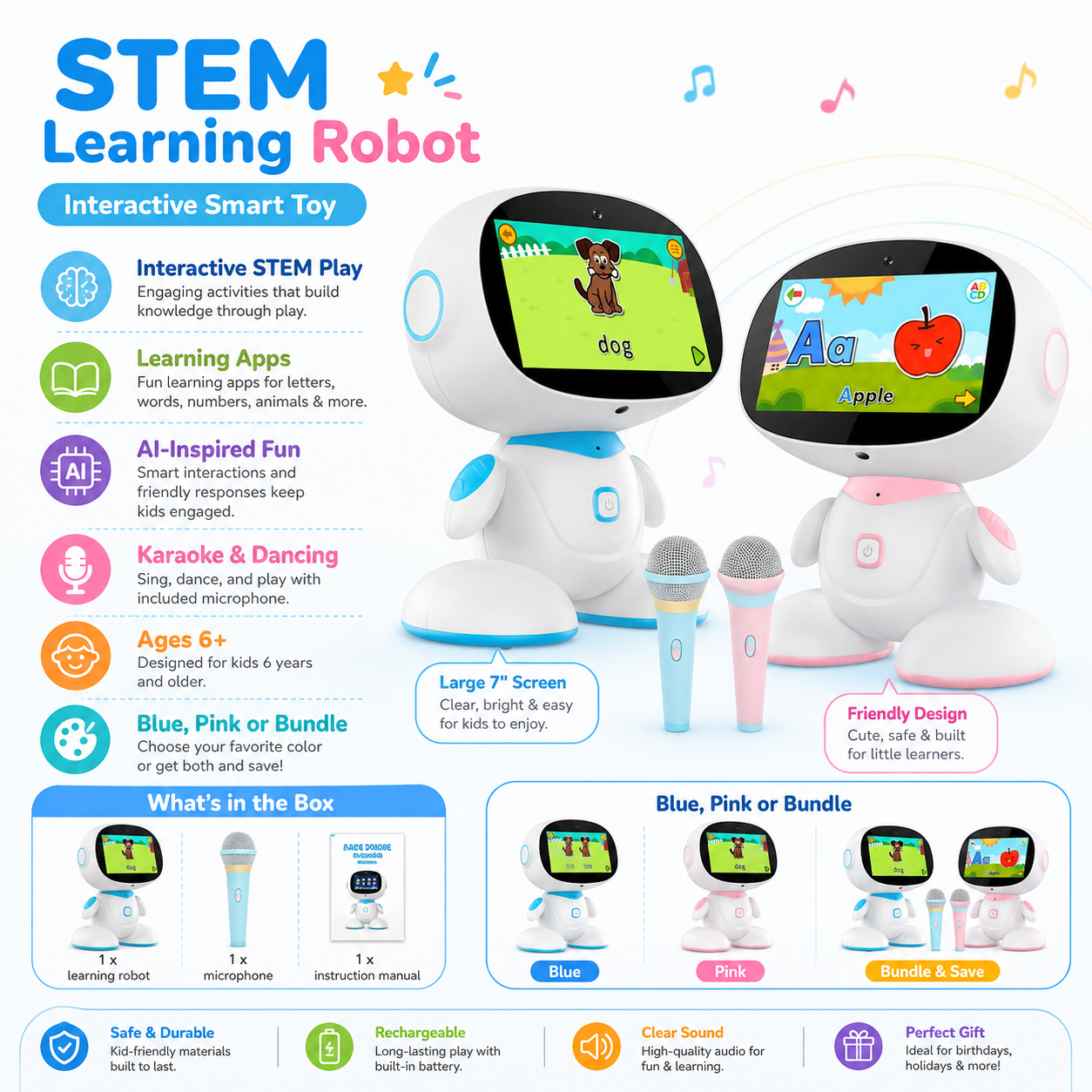 Stem Learning Robot Apps Interactive Smart Toy