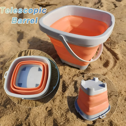 Giochi Estivi da Spiaggia Secchiello Pieghevole per Sabbia Set da Gioco all'Aperto per Bambini