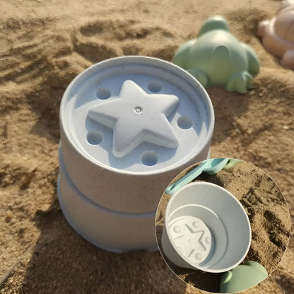 Giochi Estivi da Spiaggia Secchiello Pieghevole per Sabbia Set da Gioco all'Aperto per Bambini