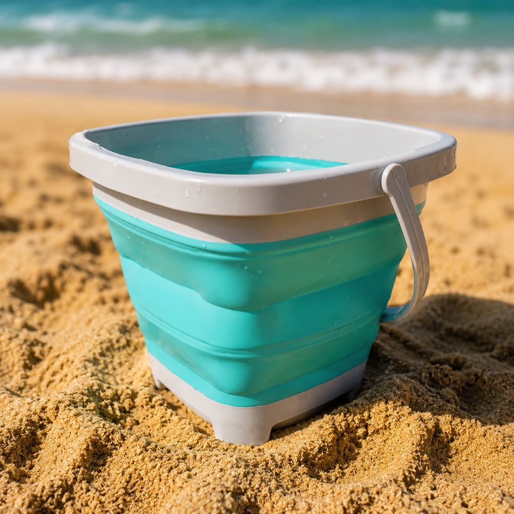 Giochi Estivi da Spiaggia Secchiello Pieghevole per Sabbia Set da Gioco all'Aperto per Bambini