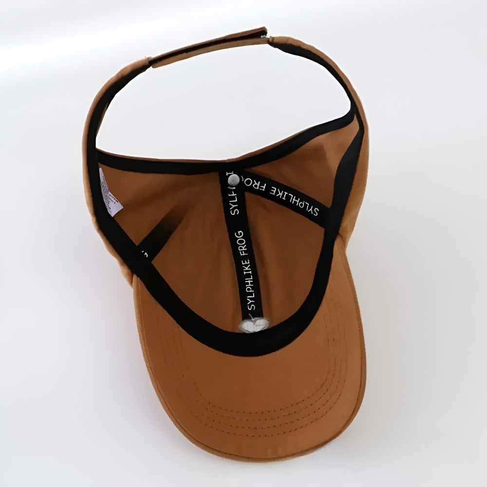 Gorra de béisbol para niños de verano con protección solar y abertura para coleta