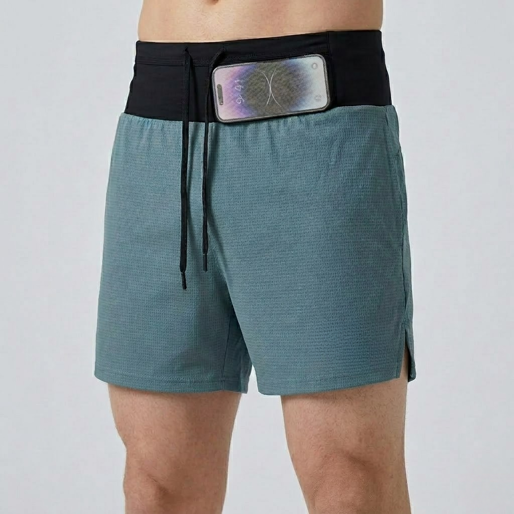 Calções de Corrida Masculinos Calções de Maratona Calções de Treino com Bolso