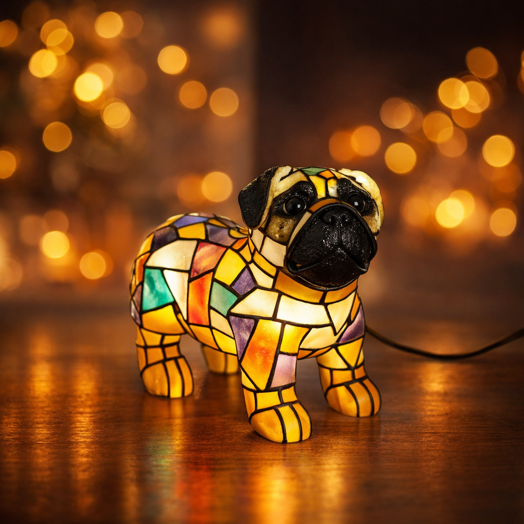 Bordlampe Dekorativ Harpiks Hundefigur Accentlys