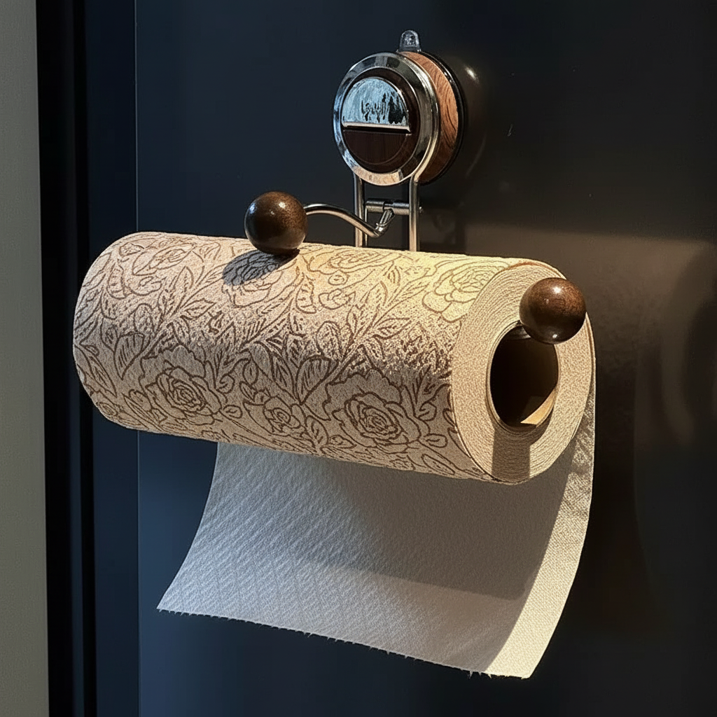 Porta rotolo di carta igienica autoadesivo in acciaio inox da parete