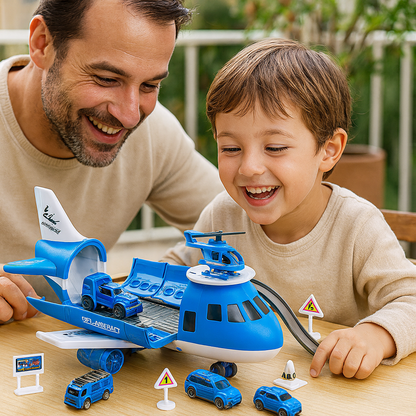 Juego de juguetes Avión Vehículo Transporte Conjunto de acción para niños