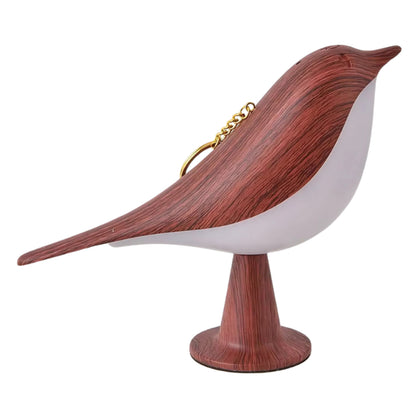 Lampada da tavolo a forma di uccello in legno con luce d'accento ricaricabile
