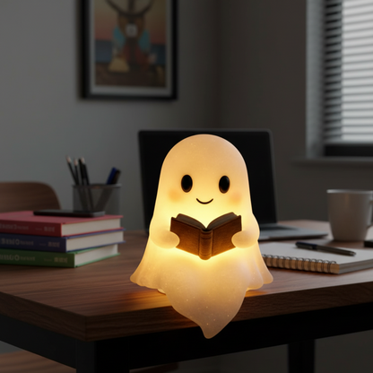 Lampada da tavolo Fantasma Luce notturna calda LED Decorazione da comodino