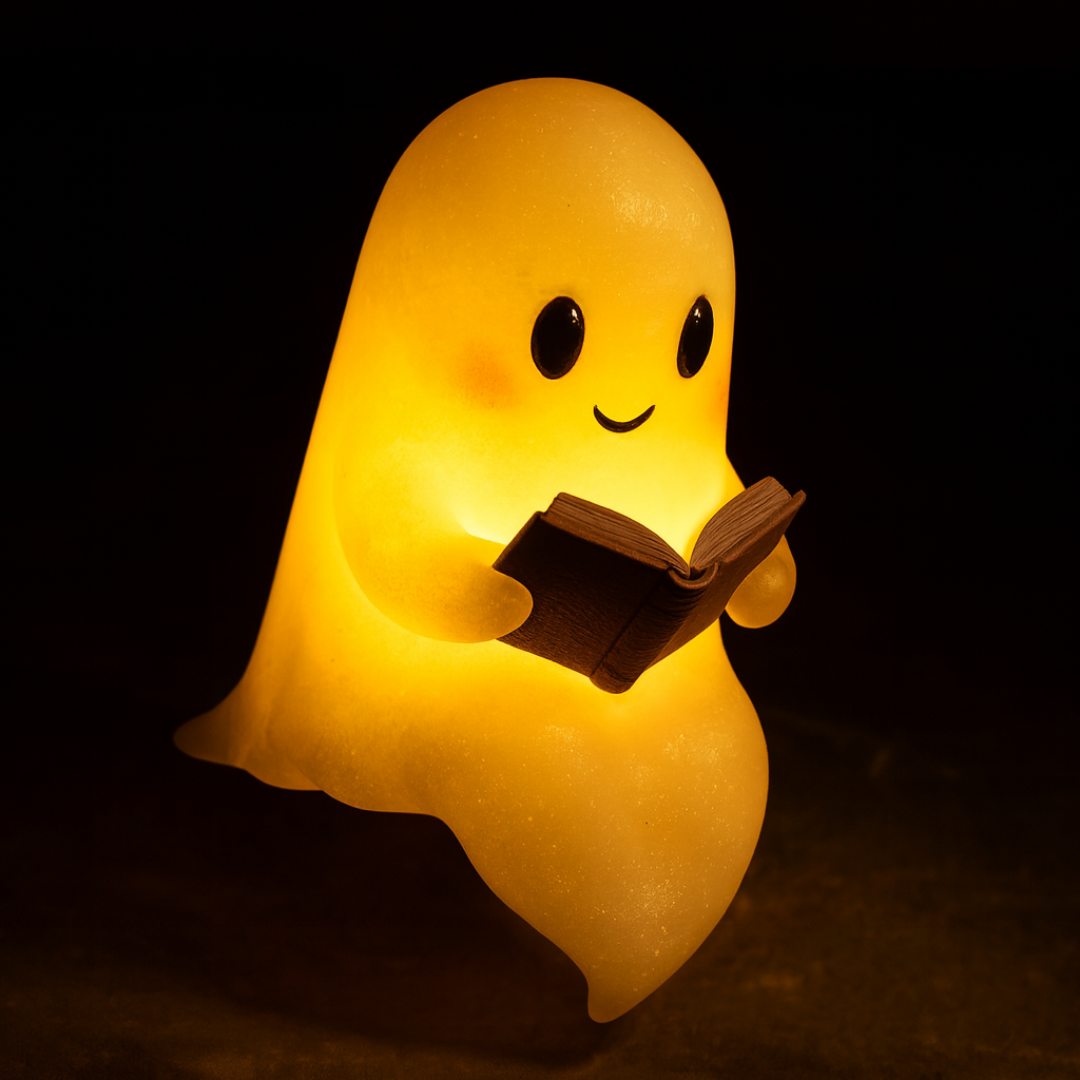 Lampada da tavolo Fantasma Luce notturna calda LED Decorazione da comodino