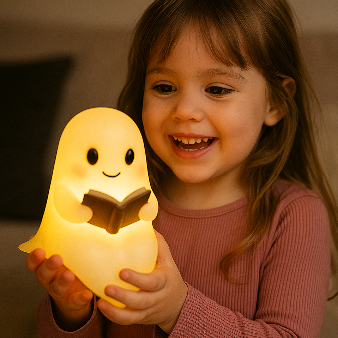 Lampada da tavolo Fantasma Luce notturna calda LED Decorazione da comodino
