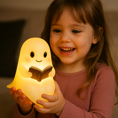 Lampada da tavolo Fantasma Luce notturna calda LED Decorazione da comodino