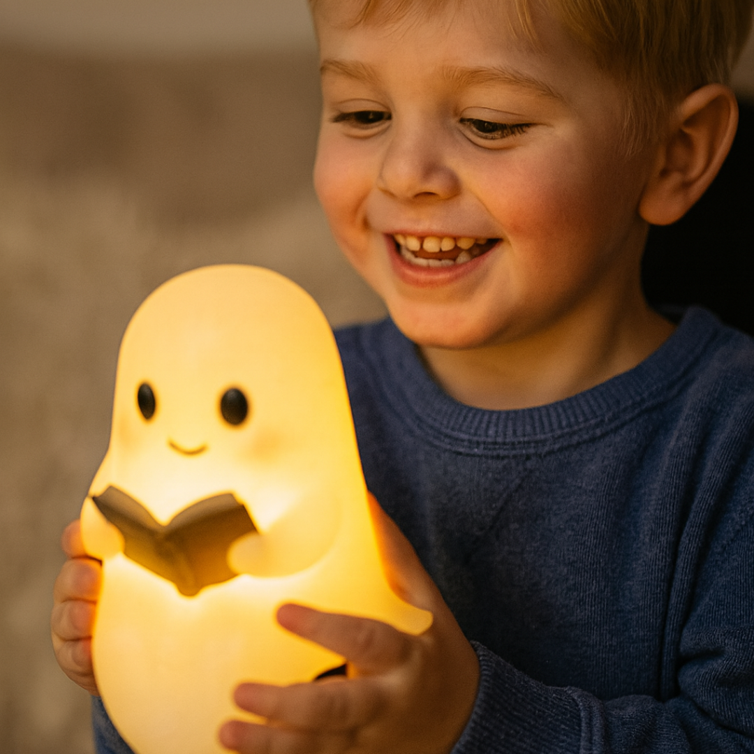 Lampada da tavolo Fantasma Luce notturna calda LED Decorazione da comodino