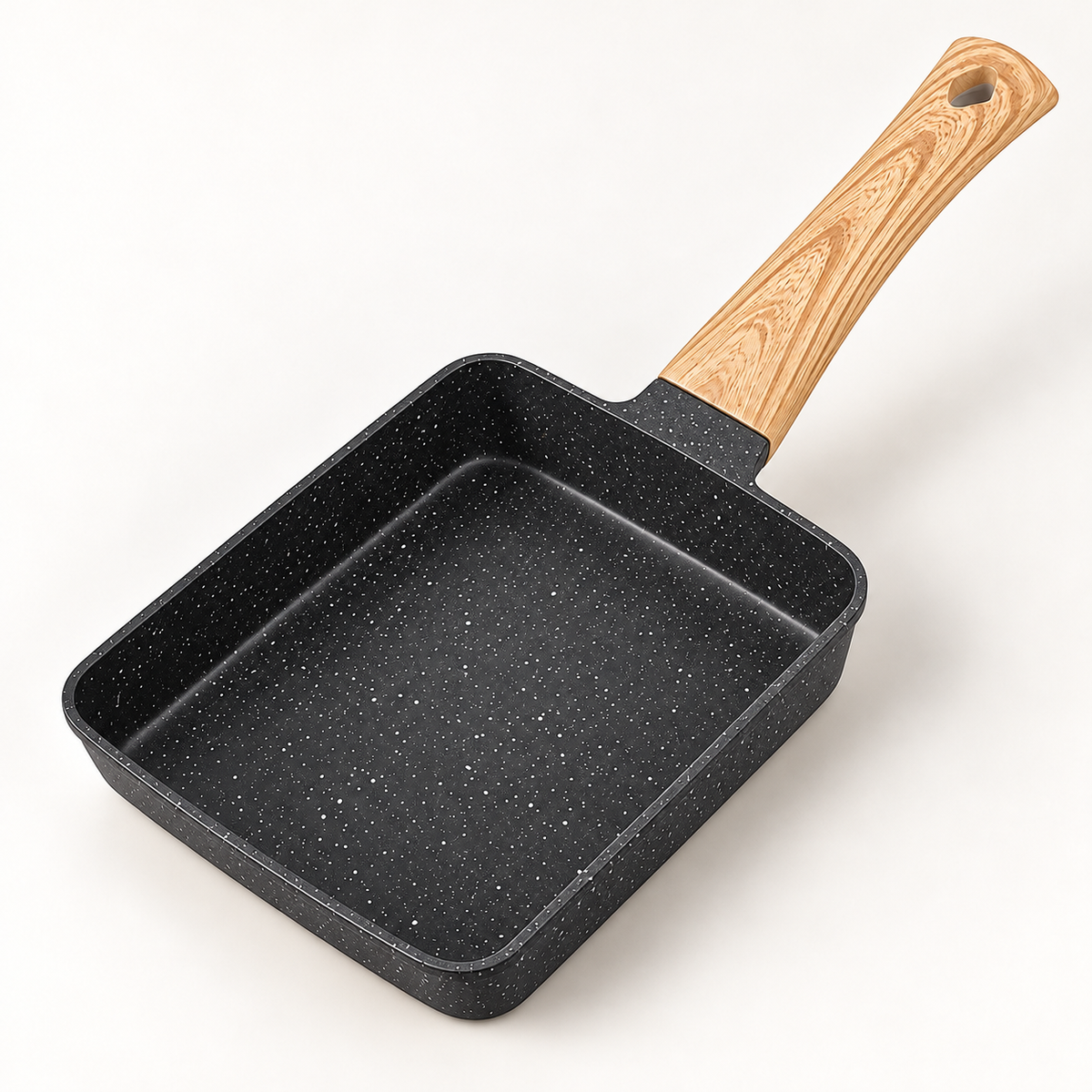 Rektangulært låg til slip-let tamagoyaki-omeletpande