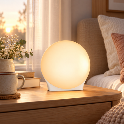 Kompakte LED-Lichttherapielampe mit Timer und tragbarem Design