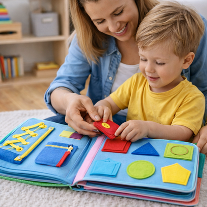 Livro Atividade Montessori em Feltro, Livro Educativo para Crianças Pequenas