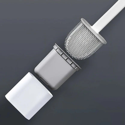 Spazzola per WC in silicone da parete, pulitore per bagno