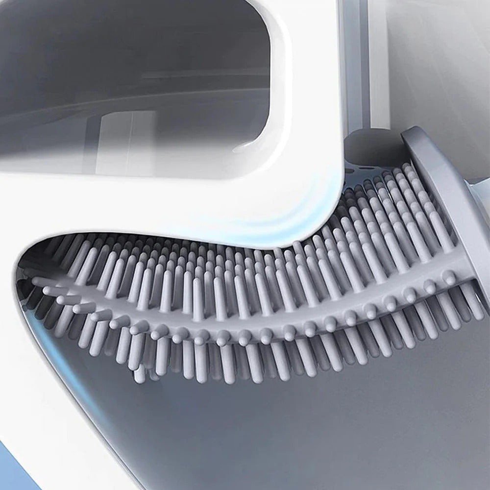Spazzola per WC in silicone da parete, pulitore per bagno