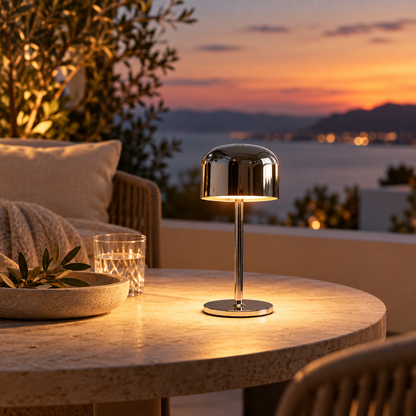 Lampă de masă decorativă LED pentru exterior, cu variator tactil