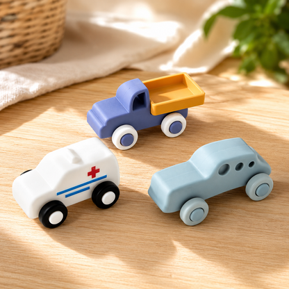 Set di giocattoli auto per bambini piccoli con veicoli a spinta e a trazione indietro