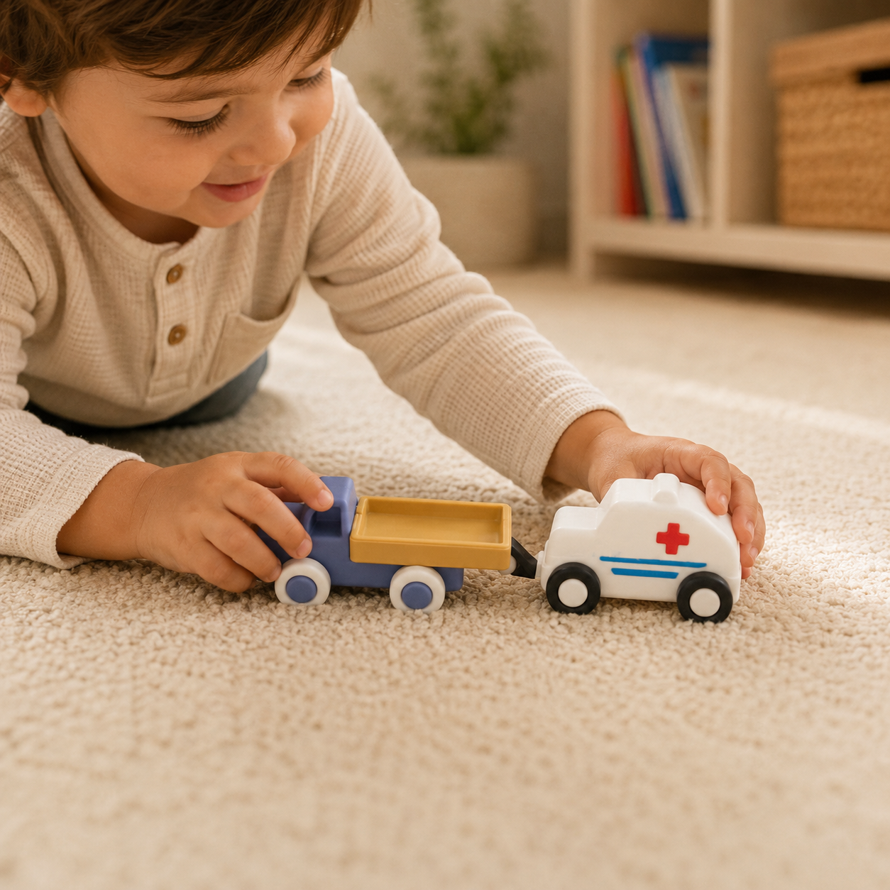 Set di giocattoli auto per bambini piccoli con veicoli a spinta e a trazione indietro