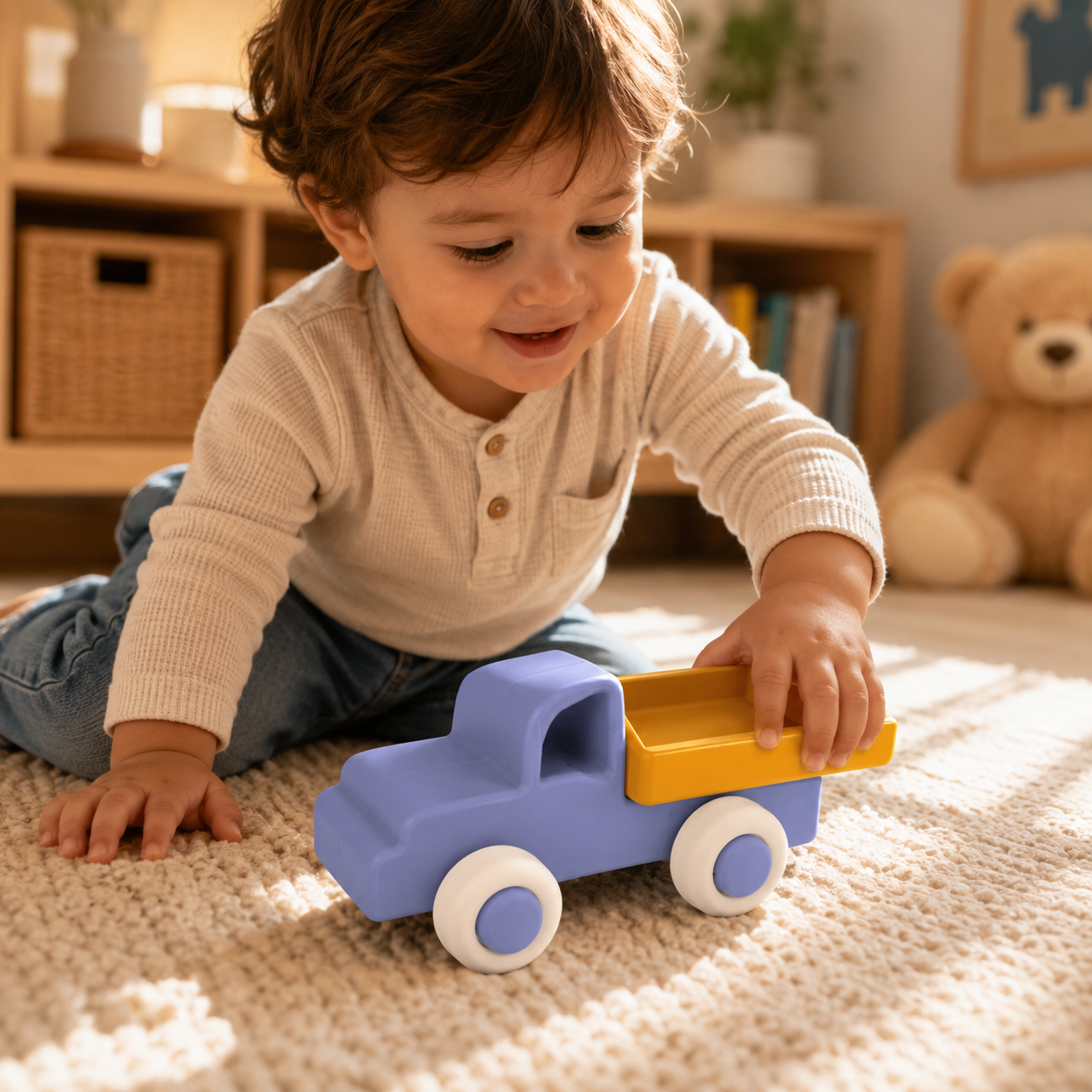 Set di giocattoli auto per bambini piccoli con veicoli a spinta e a trazione indietro