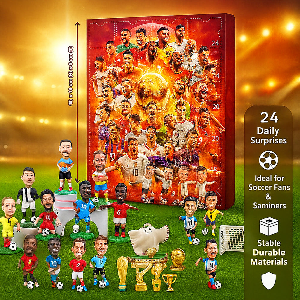 Calendário do Advento de Brinquedo Futebol Conjunto de Figuras para Colecionadores