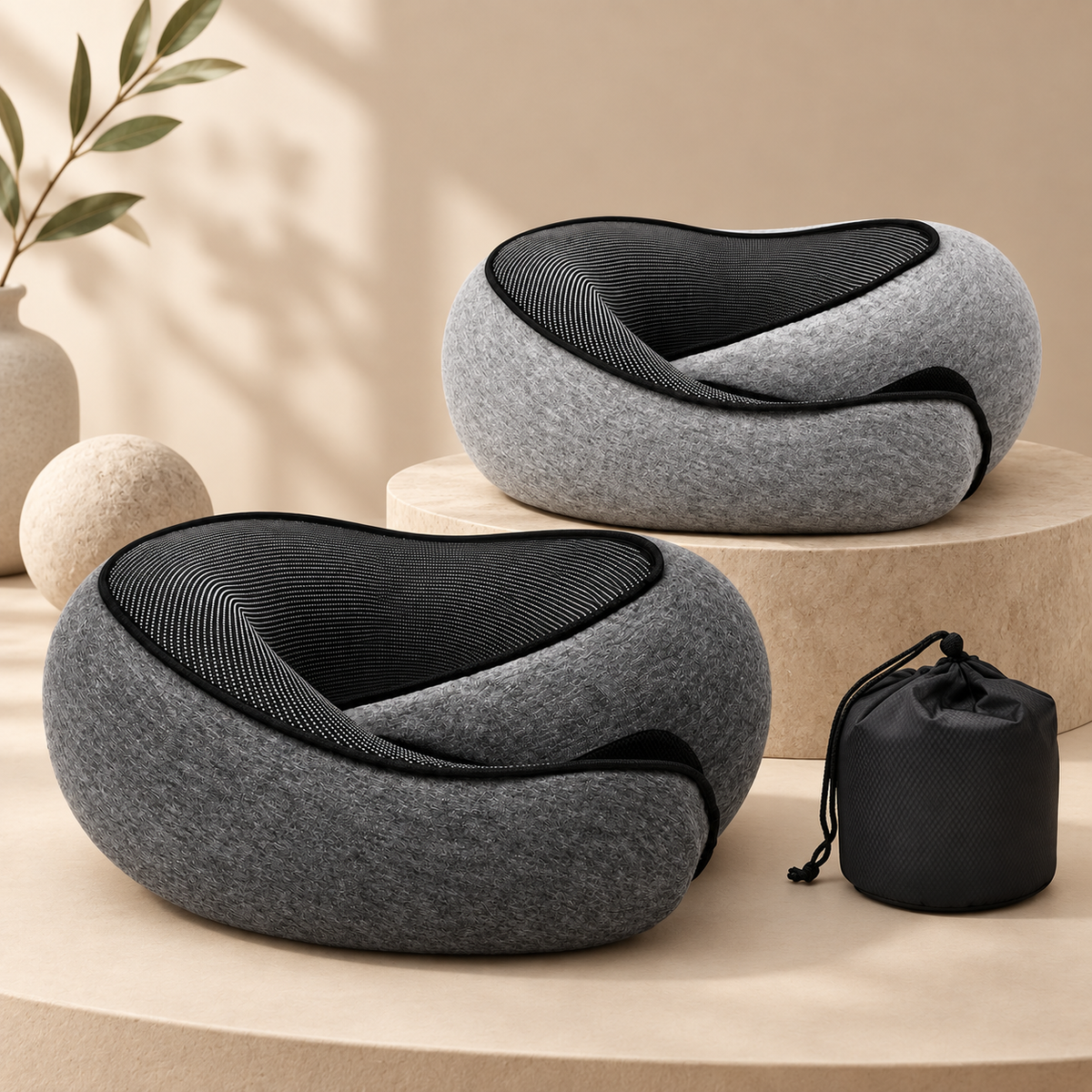 Reise-Nackenkissen aus Memory-Schaum mit tragbarem Design