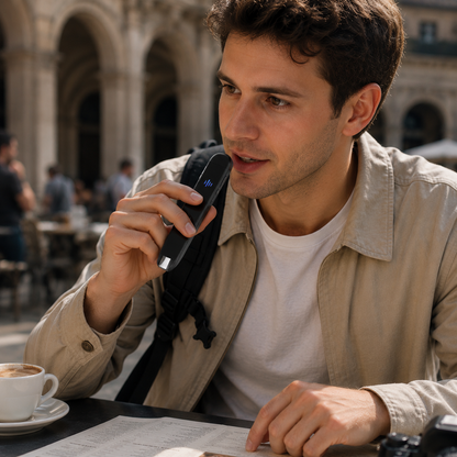 Penna traduttore da viaggio con scanner vocale per lingue