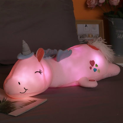 Giocattolo Morbido Unicorno Luminoso Luce Notturna LED Peluche