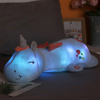 Giocattolo Morbido Unicorno Luminoso Luce Notturna LED Peluche