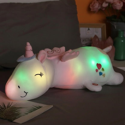 Giocattolo Morbido Unicorno Luminoso Luce Notturna LED Peluche