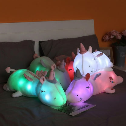 Giocattolo Morbido Unicorno Luminoso Luce Notturna LED Peluche