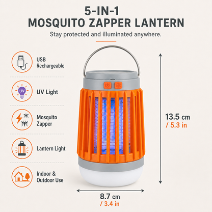 Lámpara interior antimosquitos con luz UV y recarga USB