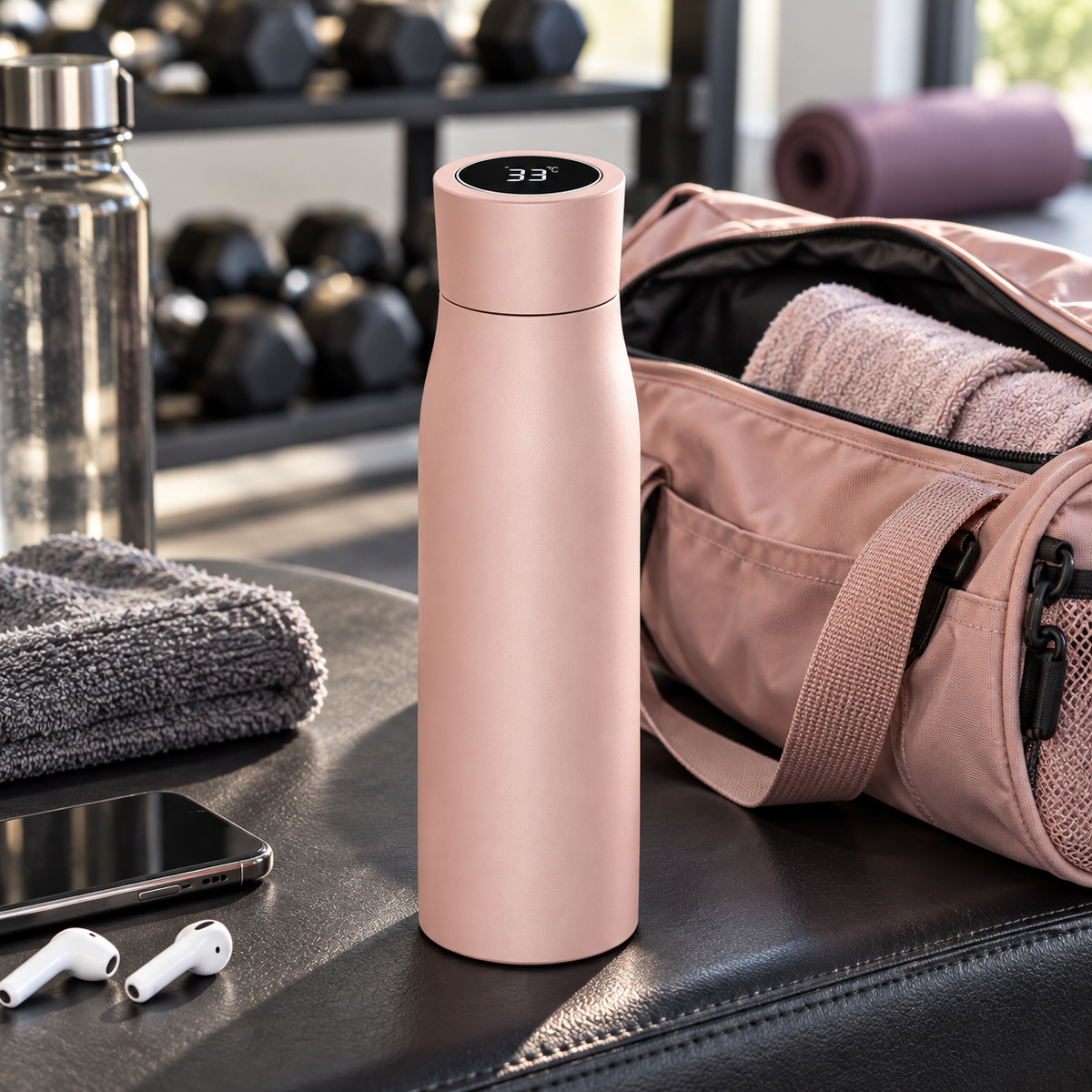 UV Light Water Bottle Self Cleaning Temperature Display