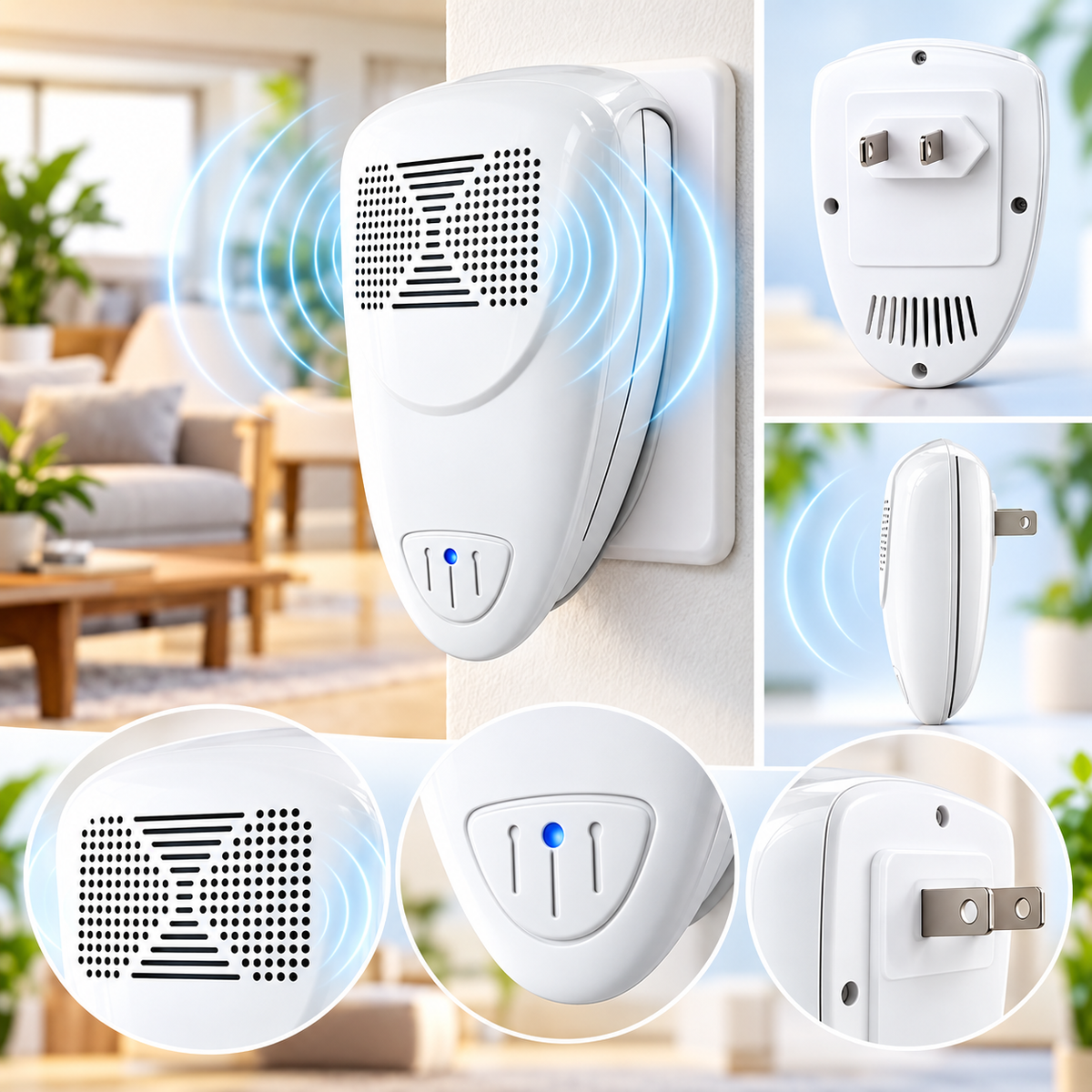Ultrasonic Pest Repeller Bed Bug Killer Plug In Compact