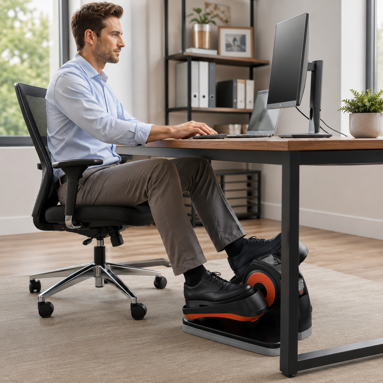 Untertisch-Heimtrainer, LCD-Bildschirm, einstellbare Geschwindigkeit, Pedal